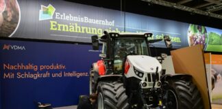 Bundespräsident eröffnet Grüne Woche am Abend Aufbauarbeiten für die Grüne Woche.