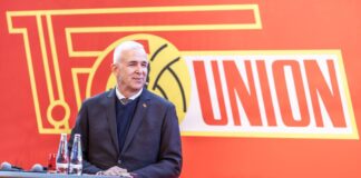 27/28 im Olympiastadion: Union verkündet Überschuss Dirk Zingler verkündet einen Überschuss im abgelaufenen Geschäftsjahr. (Archivbild)