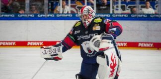 Eisbären Berlin verlieren mit 1:4 in Frankfurt Goalie Jonas Stettmer konnte die Niederlage der Eisbären Berlin bei den Löwen Frankfurt nicht verhindern. (Archivbild)