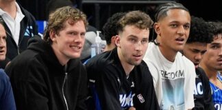 Gut ein Jahr Zwangspause: Moritz Wagner vor NBA-Comeback Spielt Moritz Wagner (l) zusammen seinem Bruder Franz in Berlin? (Archivbild)