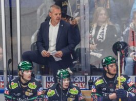 Auf Trainer Serge Aubin und die Eisbären Berlin wartet nach der Olympia-Pause eine Menge Arbeit.