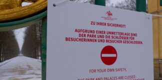 Gefährliche Glätte – Parks der Schlösserstiftung bleiben zu Parks der Schlösserstiftung sollen heute wegen der Eisglätte nicht betreten werden. (Archivbild)