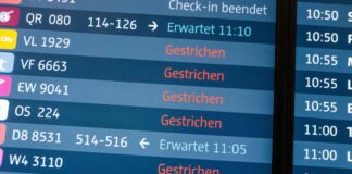 Ausharren am BER – Blitzeis legt Flugbetrieb lahm Am BER wurden am Freitagmorgen erneut zahlreiche Starts und Landungen abgesagt.