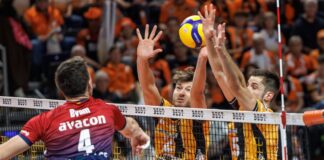 Volleys in Europa-Zwickmühle Matthew Knigge und Moritz Reichert konnten die Niederlage der BR Volleys nicht verhindern. (Archivbild)