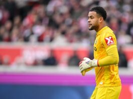 Nationalteam-Kandidat Atubolu im DFB-Pokal nur Reservist Noah Atubolu muss im DFB-Pokal von der Reservebank aus zusehen. (Archivbild)