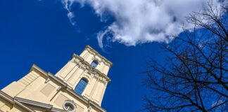 Sie fehlt noch: Die 32 Meter hohe Turmhaube für die Garnisonkirche in Potsdam. (Archivbild) 