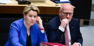 Wirtschaftssenatorin Franziska Giffey (SPD) und der Regierende Bürgermeister Kai Wegner (CDU) waren beim Thema Expo nicht immer einer Meinung.