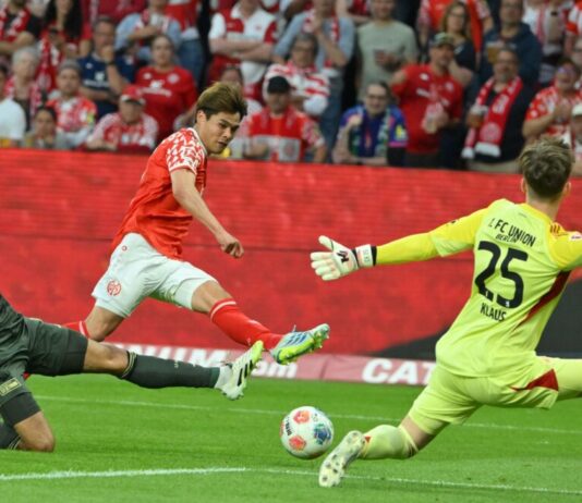 Union verlängert mit Torhüter Klaus Union-Torhüter Carl Klaus konnte in Mainz seinen ersten Bundesliga-Sieg feiern. (Archivbild)