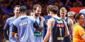 Alba vor erstem Finalmatchball: «Mit diesem Druck umgehen» Alba-Jubel nach dem zweiten Halbfinalsieg gegen Bamberg