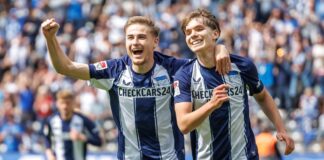 Juwel zu Bayer: Das bedeutet der Eichhorn-Abgang für Hertha Eichhorn (r) wurde in seiner ersten Profi-Saison sofort zur wichtigen Figur. (Archivbild)
