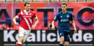 Rassistischer Vorfall: Test Cottbus gegen Halle abgebrochen Moritz Hannemann (l.) traf im abgebrochenen Test gegen den Halleschen FC.