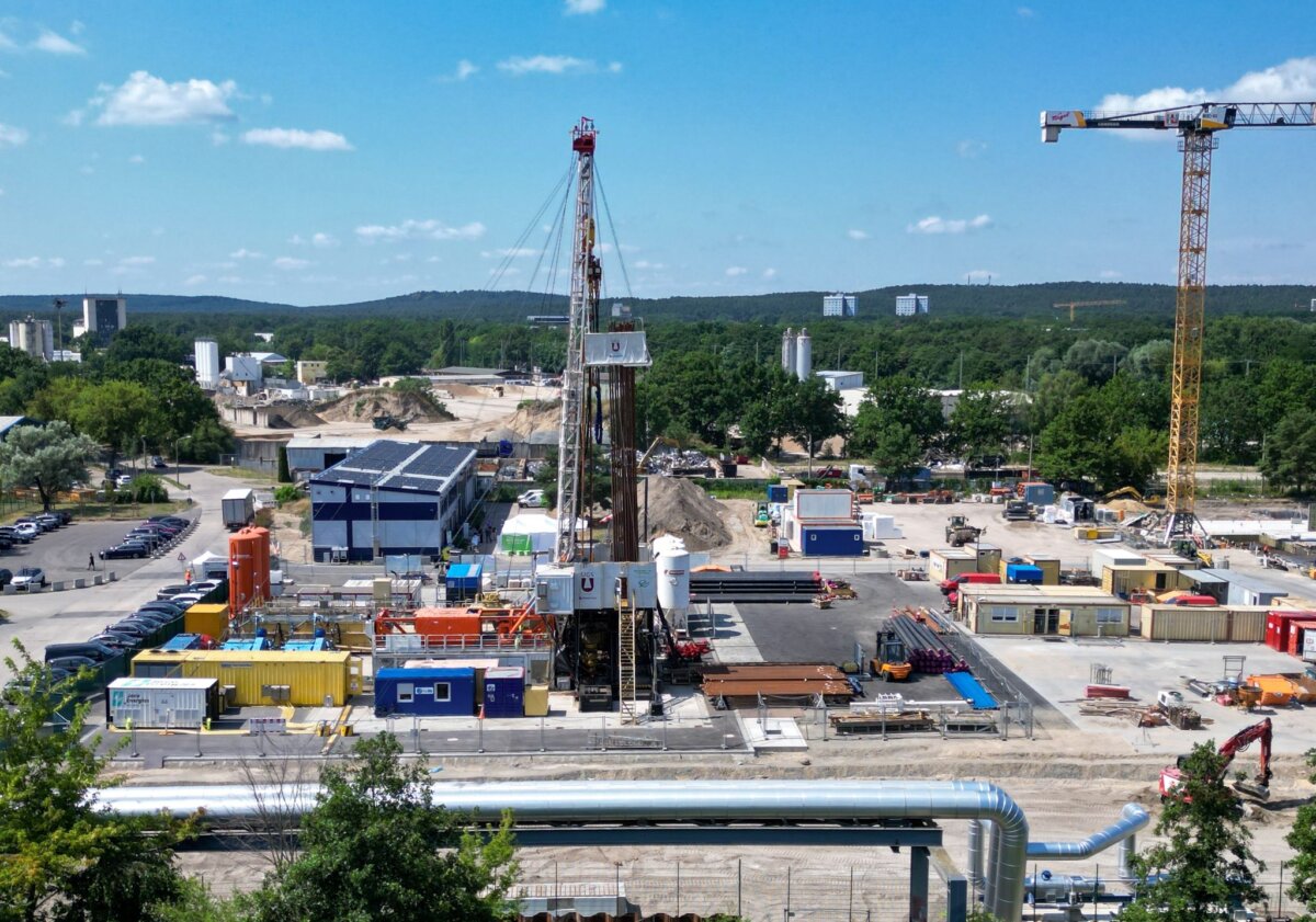 Bohrstart zur Tiefengeothermie So sieht das Gelände zum Bohrstart in Potsdam aus.