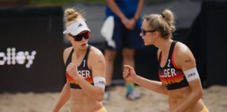 Beach-Duo Lippmann/Bock trennt sich Das Beach-Duo Linda Bock (l) und Louisa Lippmann hat sich getrennt. (Archivbild)