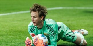 Fehl Union Berlin wohl zum Pflichtspiel-Auftakt: Torhüter Frederik Rönnow. (Archivbild)