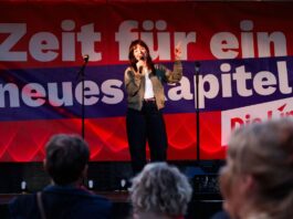 Eralp fordert Konsequenzen nach umstrittenem Rapper-Auftritt Die Berliner Linke-Spitzenkandidatin Elif Eralp kritisiert ihren Bezirksverband Neukölln wegen eines Rapper-Auftritts mit Gewaltaufrufen gegen Israel. (Archivbild)