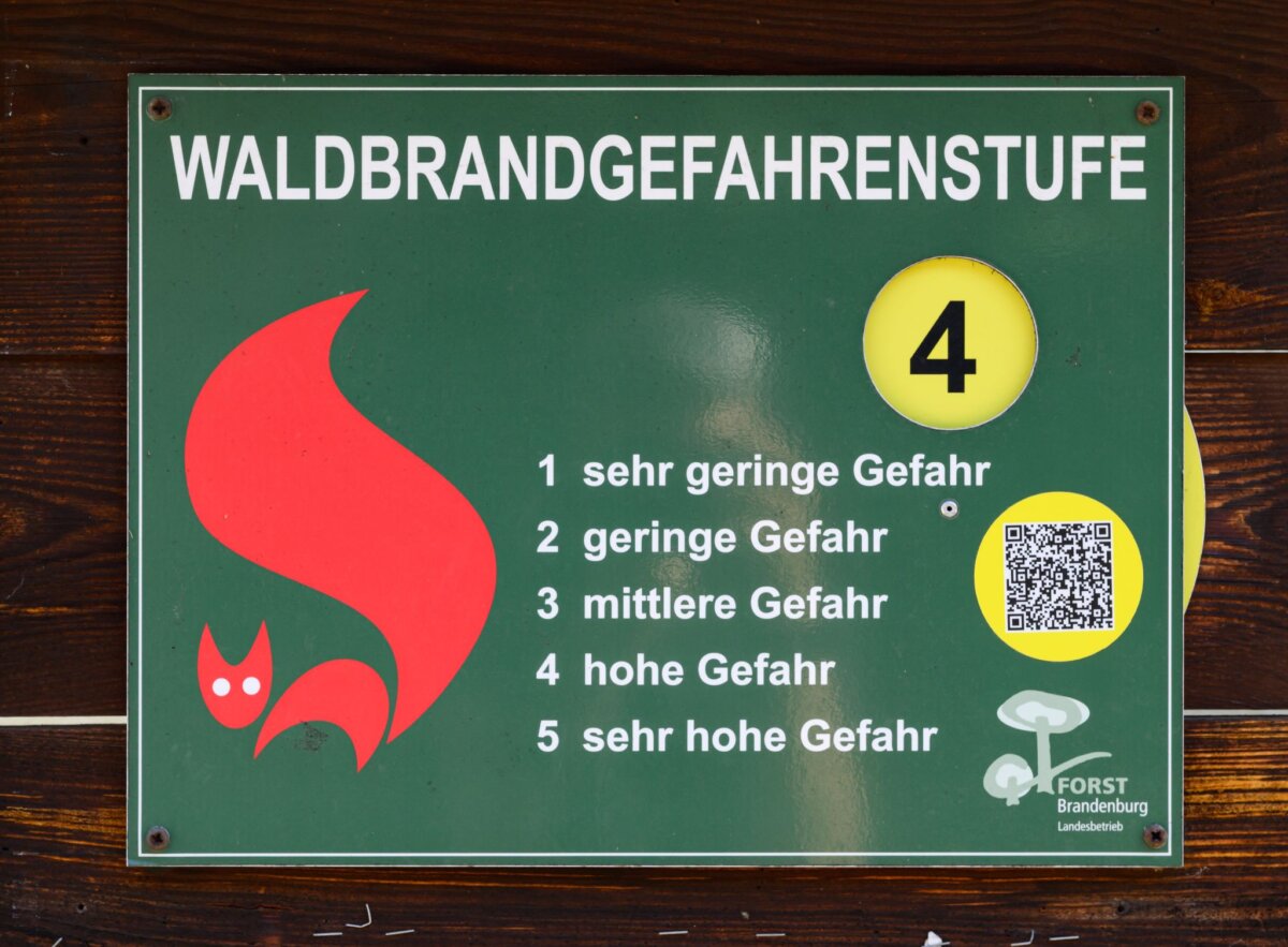 Waldbrandgefahr in Brandenburg Die Waldbrandgefahr bleibt in Brandenburg vielfach mittel bis hoch. (Archivbild)