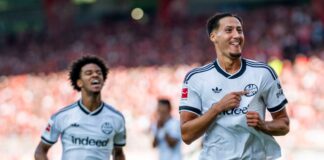Papa holte Olympia-Silber: Jetzt greift Ebnoutalib Junior an Drei Tore zum Auftakt: Younes Ebnoutalib jubelt nach einem perfekten Bundesliga-Tag.