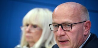 Hackerangriff in Berlin: Problemlösung kann noch Tage dauern Berlins Regierender Bürgermeister Kai Wegner (r, CDU) und Innensenatorin Iris Spranger (SPD)