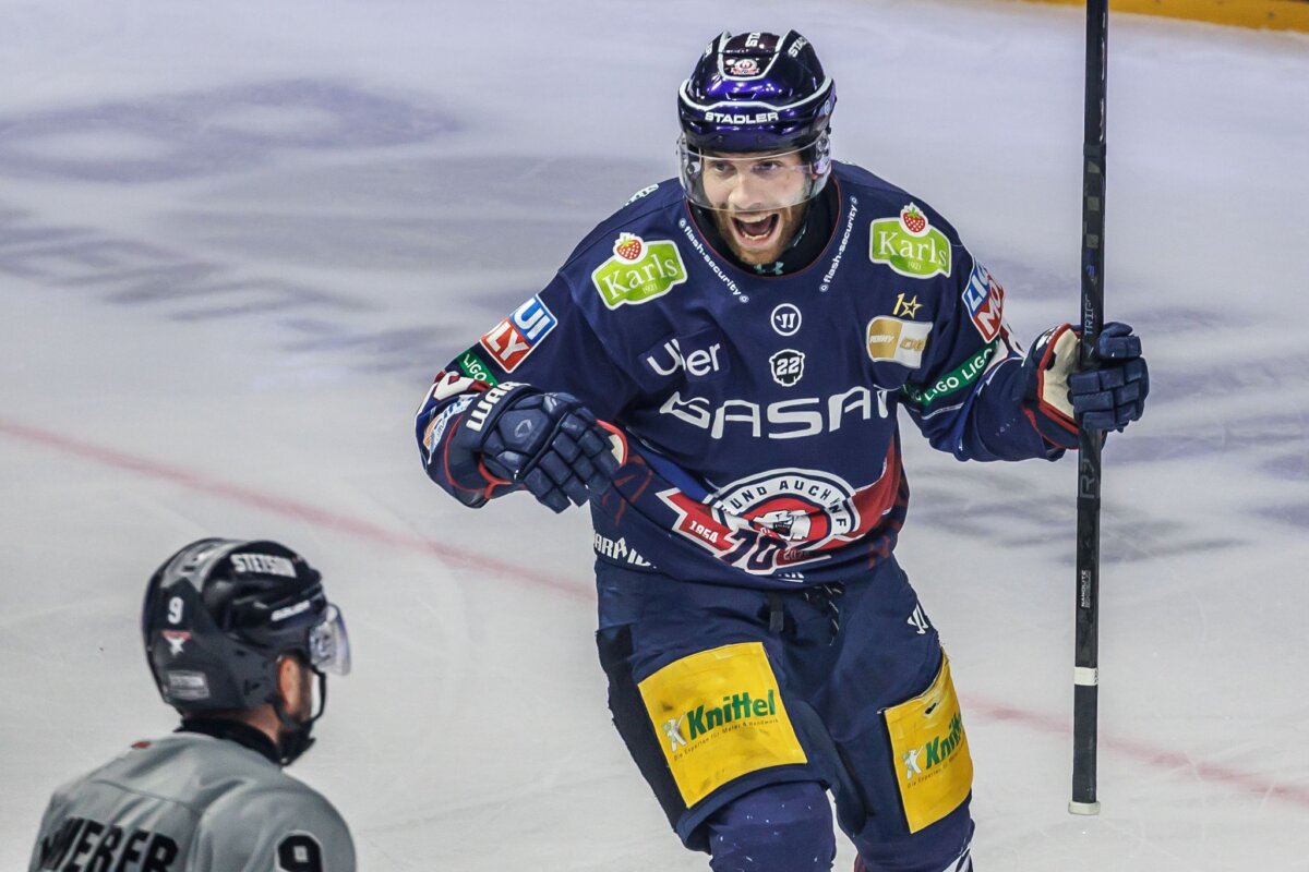 Yannick Veilleux Angreifer Yannick Veilleux erzielte den ersten Treffer der Eisbären Berlin im Testspiel gegen die Lausitzer Füchse.