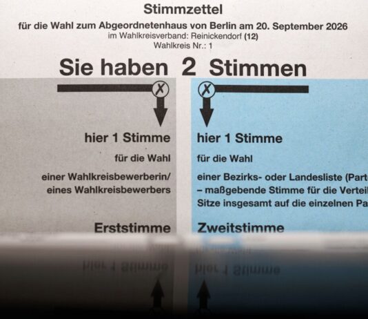 Insgesamt drei Kreuze – worüber Berlin abstimmt Bei der Wahl zum Abgeordnetenhaus können zwei Stimmen abgegeben werden.