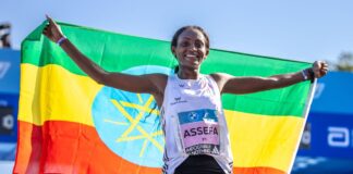 Äthiopierin Assefa peilt Marathon-Weltrekord in Berlin an Tigst Assefa will sich den Weltrekord zurückholen. (Archivbild)