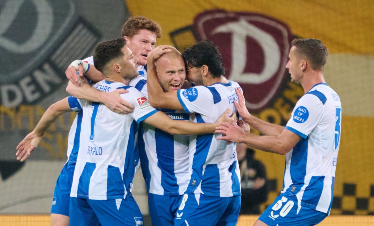 SG Dynamo Dresden - Hertha BSC Hertha spielt auch nach dem Rückstand kontrolliert und traf.