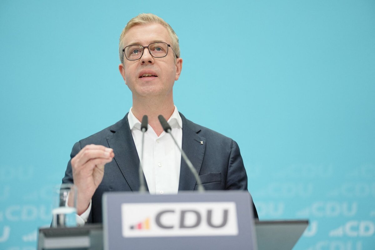 Nach den Landtagswahlen - CDU Der Berliner CDU-Spitzenkandidat Stefan Evers will ein rechnerisch mögliches Bündnis mit Grünen und SPD im Blick behalten.