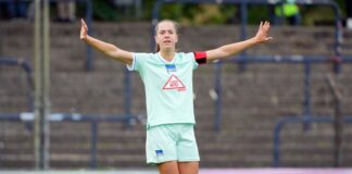 1:2 gegen Köln: Tapfere Herthanerinnen scheitern im Pokal Mannschaftskapitänin Clara Dreher verpasste mit Hertha eine Überraschung. (Archivbild)