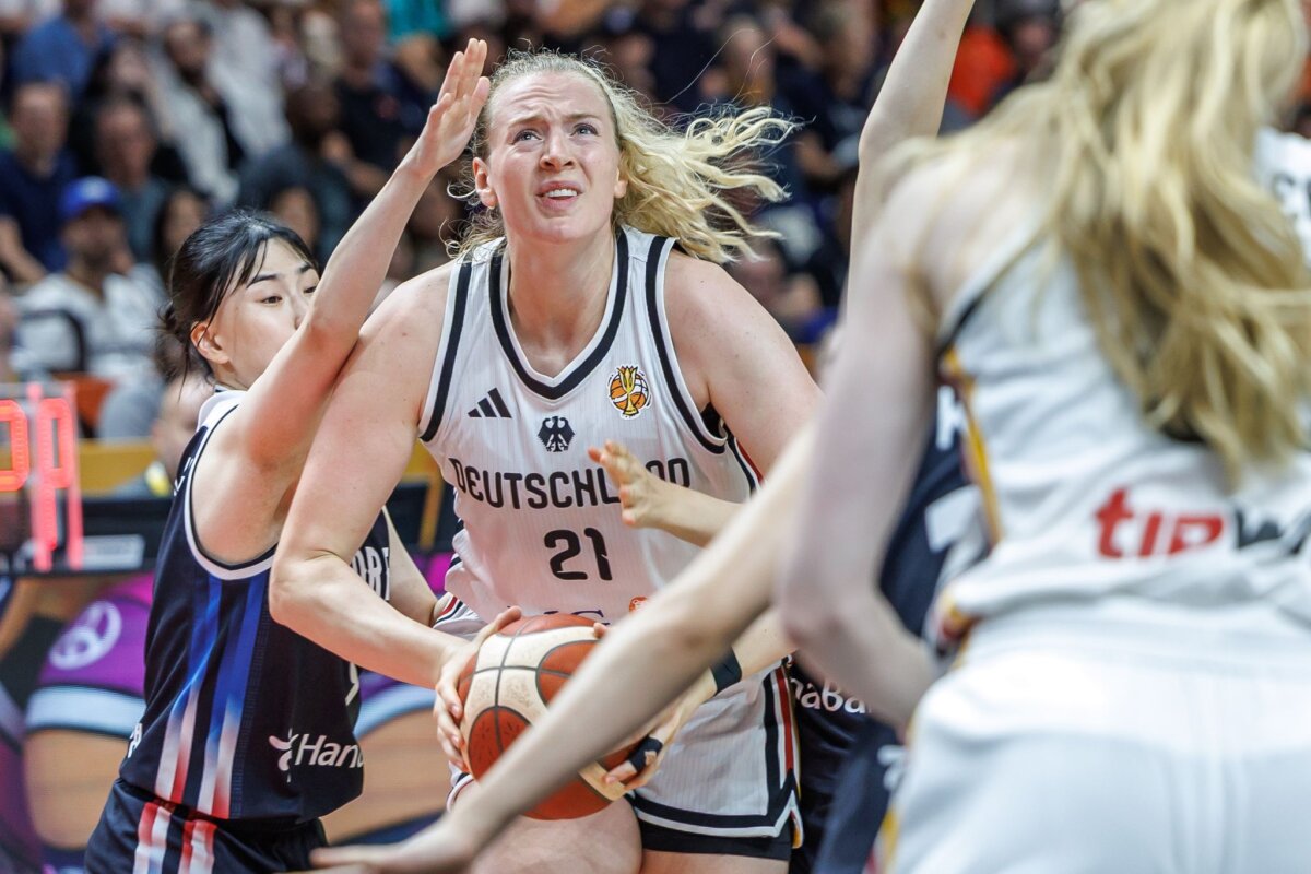 Deutschland - Südkorea Marie Gülich ragte beim Zwischenrunden-Spiel heraus.