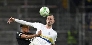 Hertha will fünften Saisonsieg – Nilsson vor Debüt Gustaf Nilsson (r) könnte sein Debüt für Hertha feiern. (Archivbild)