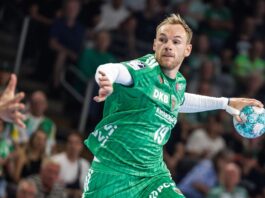 Füchse Berlin verlieren bei Club-WM Krimi gegen Veszprém Welthandballer Mathias Gidsel war einmal mehr bester Füchse-Schütze gegen Veszprém (Archivbild)
