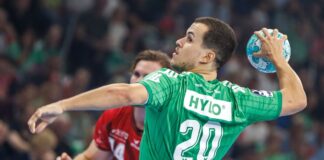 Füchse Berlin starten mit Kantersieg in die Club-WM Nationalspieler Tim Freihöfer erzielte acht Tore für die Füchse gegen Burgan (Archivbild)