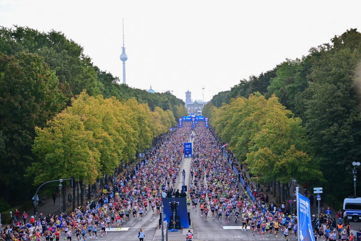 Berlin-Marathon 2026 Start des Berliner Marathons am Morgen.