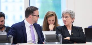 Weg frei für mehr Spar- und Programmvorgaben für den RBB Brandenburgs Staatskanzleichefin Kathrin Schneider wirbt für den geänderten Staatsvertrag mit neuen Regeln für den RBB.