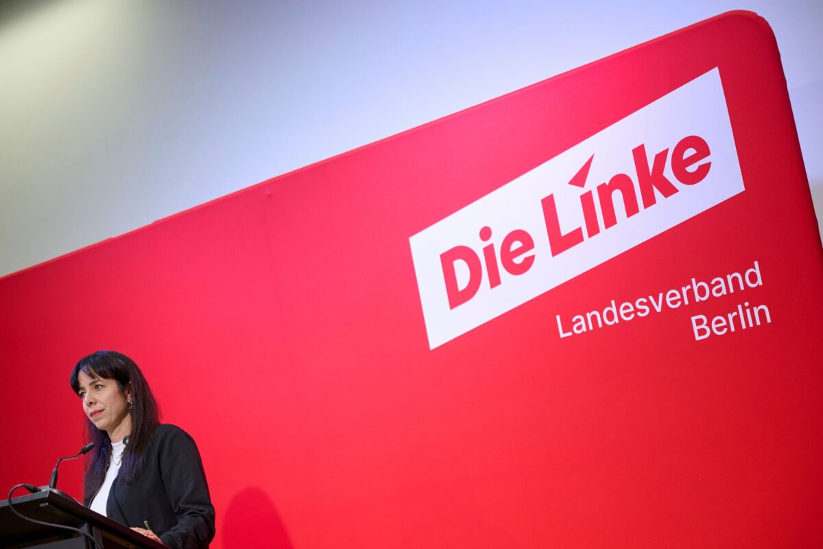 Landesparteitag der Berliner Linken Die Spitzenkandidatin und Fraktionsvorsitzende der Berliner Linken, Elif Eralp, will neue Regierende Bürgermeisterin werden. (Archivbild)