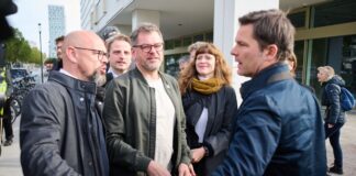 Parteien setzen Dreier-Sondierungen in Berlin fort Berliner Spitzenpolitiker von Linke, Grünen und SPD sondieren wieder im Haus der Statistik. (Archivbild)