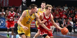 Alba Berlin siegt nach gutem Schlussspurt gegen Igokea Flügelspieler Joe Wieskamp (l.) brachte Alba im Schlussviertel auf die Siegerstraße. (Archivbild)
