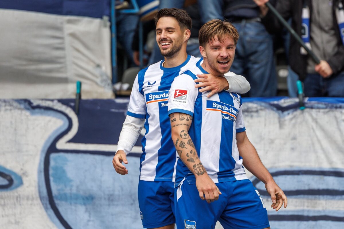 Mads Pedersen Mads Petersen (r.) erzielte für Hertha BSC sein erstes Tor.