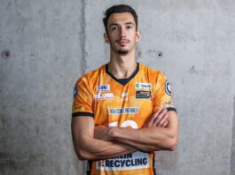 BR Volleys siegen klar bei den Grizzlys Giesen Diagonalangreifer Alexandru Rata war bester Berliner Punktesammler in Giesen (Archivbild)