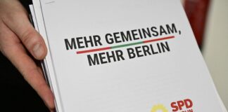 Medien: 20 SPD-Abgeordnete gegen Verhandlungen mit Linke Teile der SPD warnen vor Koalitionsverhandlungen mit der Berliner Linken.