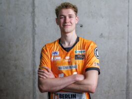 BR Volleys erreichen locker das Halbfinale im Ligacup Außenspieler Tom Koops holte gegen die Netzhoppers die meisten Punkte für die BR Volleys (Archivbild)