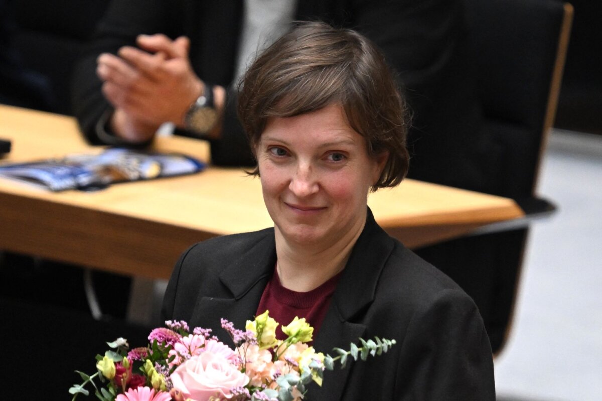 Konstituierende Sitzung Berliner Abgeordnetenhaus Mit Hendrikje Klein stellt erstmals die Linke eine Präsidentin des Berliner Abgeordnetenhauses.