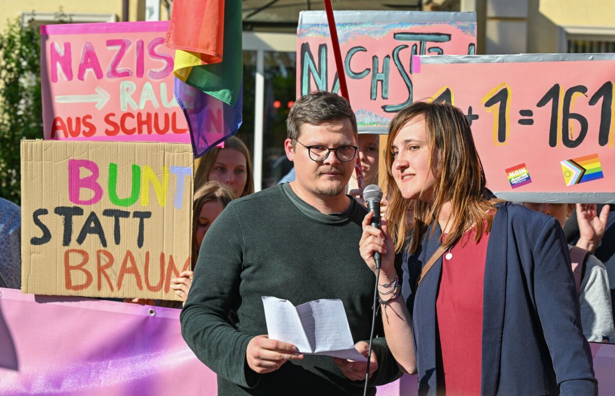 Max Teske und Laura Nickel Mutiger Auftritt gegen Rechts: Brandenburger Lehrkräfte bekommen den Karl-Küpper-Preis. (Archivbild)