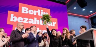 Koalitionsgespräche von Rot-Grün-Rot in Berlin vor dem Start Zum Linken-Parteitag kamen die Delegierten in Lichtenberg zusammen.