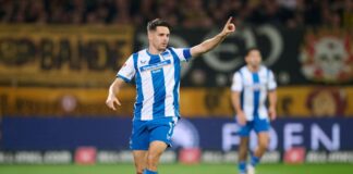 Trotz Länderspielpause: Hertha hält Rhythmus Hertha-Kapitän Josip Brekalo leitete den Anschlusstreffer in Augsburg ein. (Archivbild)