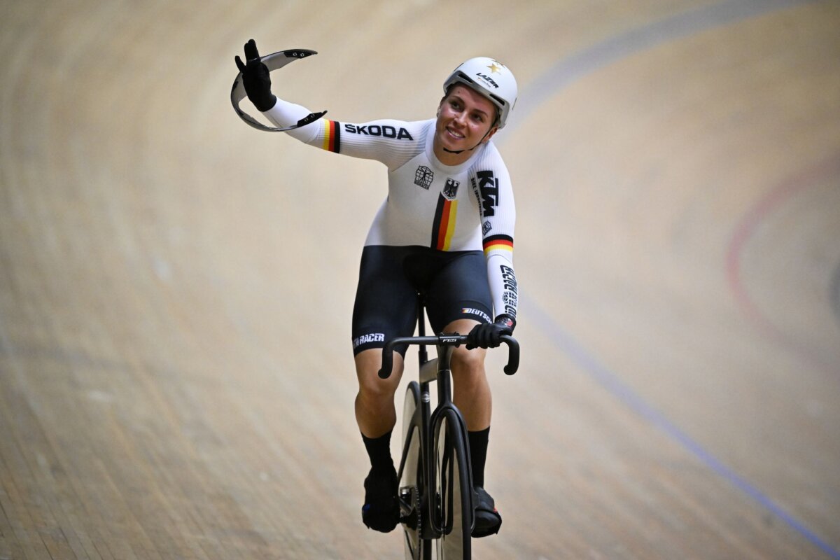 Emma Hinze Emma Hinze könnte bei der Heim-EM in Berlin ihr Comeback feiern. (Archivbild)