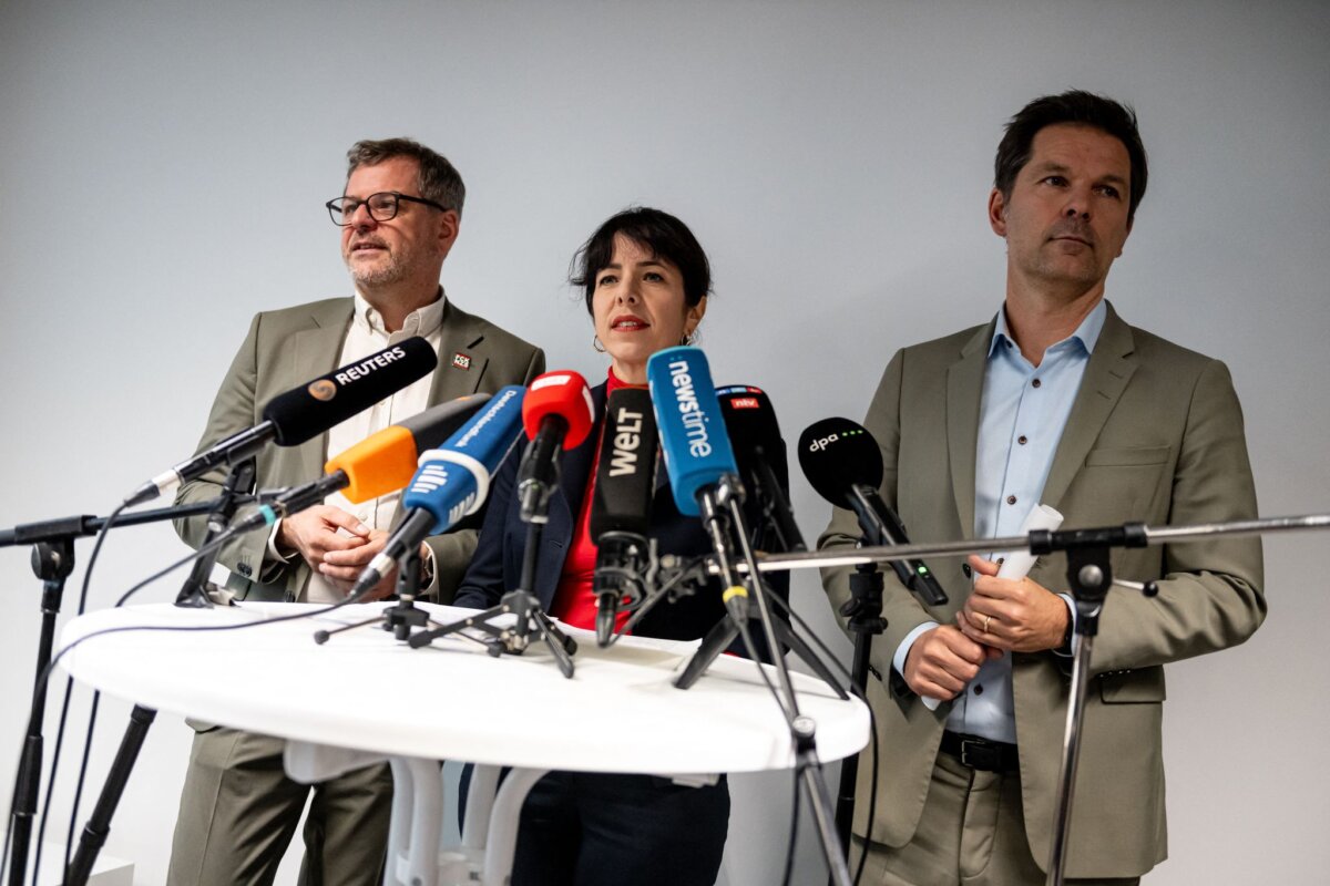 Pressekonferenz zu Sondierungsgesprächen Berlin Am Samstag verkündeten Berliner Linke, Grüne und SPD das erfolgreiche Ende ihrer Sondierungen.