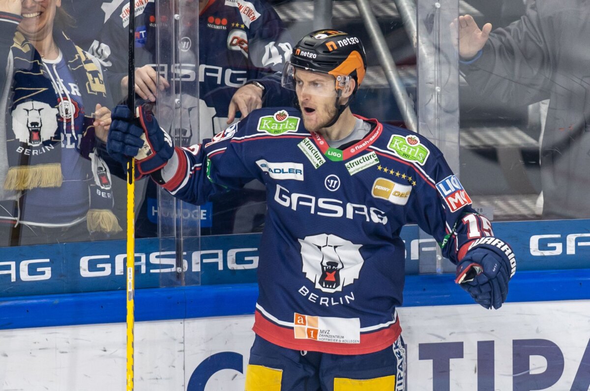 Manuel Wiederer Angreifer Manuel Wiederer erzielte den Siegtreffer der Eisbären Berlin. (Archivbild)
